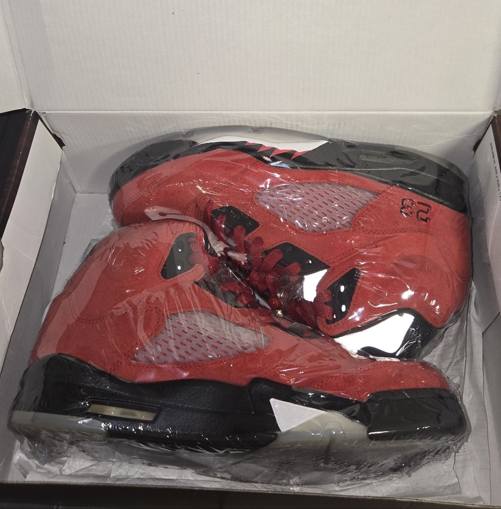 🔥 Air Jordan 5 Raging Bull Red Suede (2021) | Size 9 | OG Box | Shrink Wrapped - Picture 10 of 10